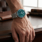 Emerald Depth Steel Men's Watch - Image 5