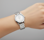 Roman Muse Silver-Tone Women's Link Watch - Image 5