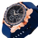 Voyager Chrono Rose & Navy Silicone Watch - Image 3