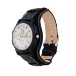 Aviator Cuff Black Leather Watch - Image 5