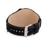 Aviator Cuff Black Leather Watch - Image 2